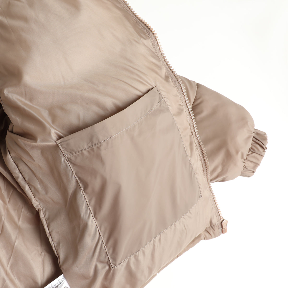 HILEELANG 6-16Y Girls Beige Outerwear Coat, Hooded Short Puffer Jacket for Winter