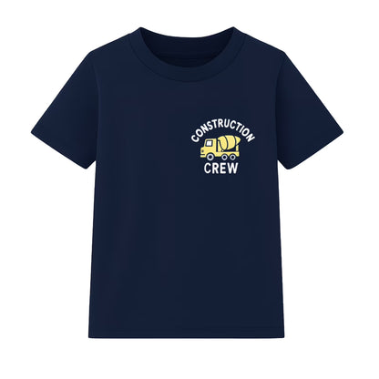 HILEELANG 2-7T Toddler/Little Boys Yellow/Grey/Navy Construction Trucks 100% Cotton T-Shirt 3-Pack