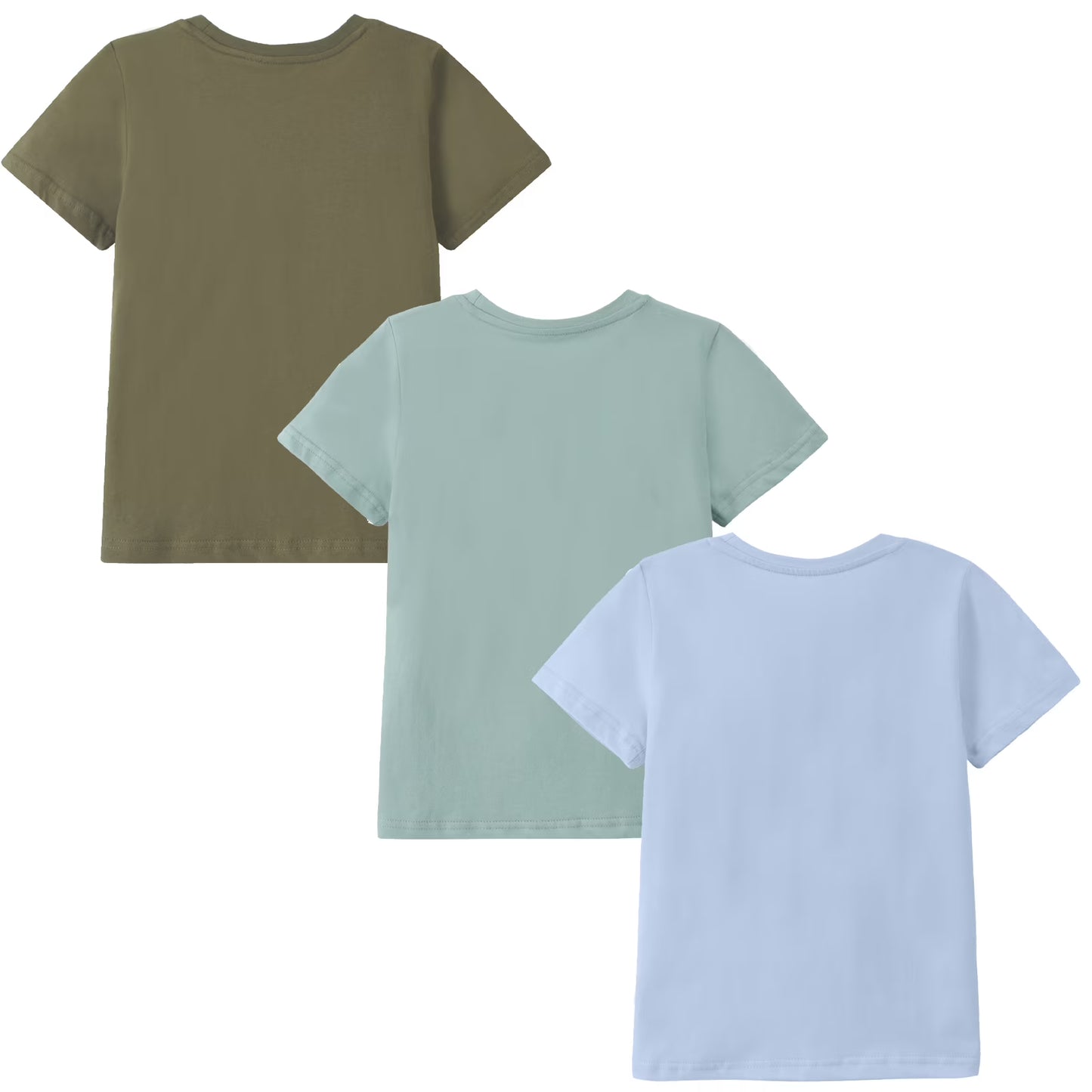 HILEELANG Kids Boys T-Shirts 3 Pack, 100% Cotton Short Sleeve Tees for 6-12Y, California Beach Surf Themed Summer Tops for Teen Boys