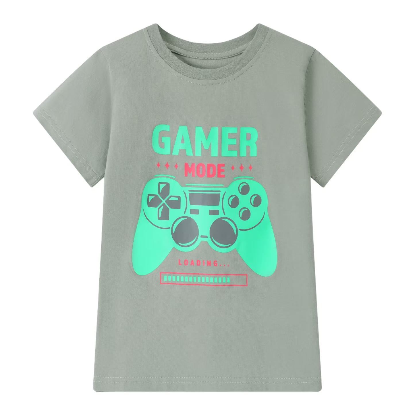 HILEELANG Kids Boys T-Shirts 3 Pack, 100% Cotton Short Sleeve Tees for 6-12Y, Gamer & Music Themed Summer Tops for Teen Boys Version 2 (Keyword-Focused)