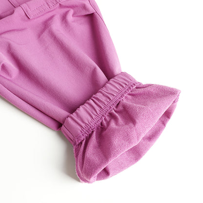HILEELANG Pink Kids Double Pocket Cargo Sweatpants Jogger Pants, Single Piece