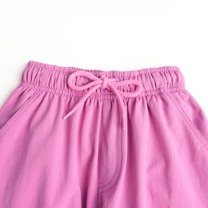 HILEELANG Pink Kids Double Pocket Cargo Sweatpants Jogger Pants, Single Piece