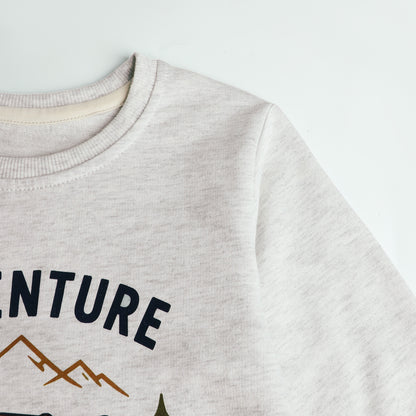 HILEELANG Toddler Boys Adventure Truck Graphic Sweatshirt, Long Sleeve Crewneck Pullover Top, Sizes 2-7 Years