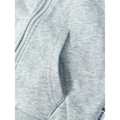 HILEELANG 4-12 Toddler/Little/Big Boys Girls Gray Solid Color Zip Up Hoodie