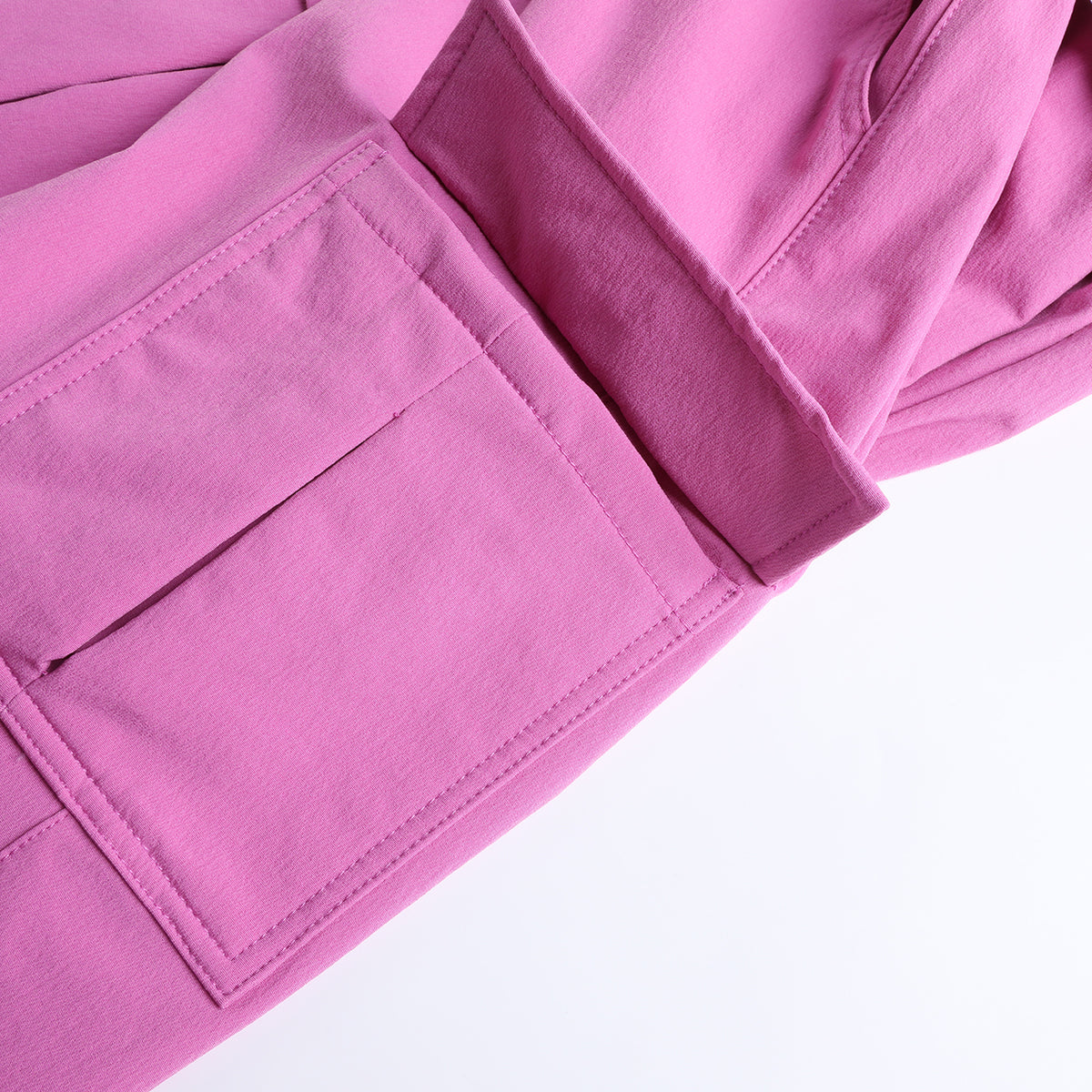 HILEELANG Pink Kids Double Pocket Cargo Sweatpants Jogger Pants, Single Piece