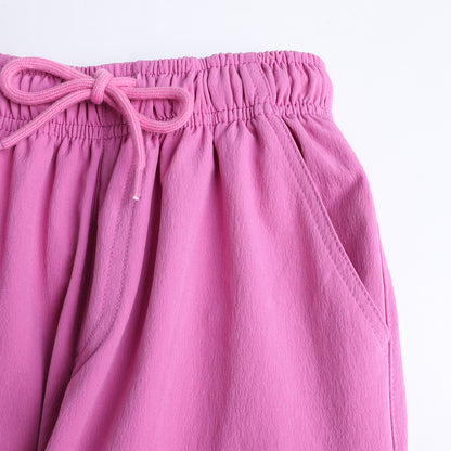 HILEELANG Pink Kids Double Pocket Cargo Sweatpants Jogger Pants, Single Piece