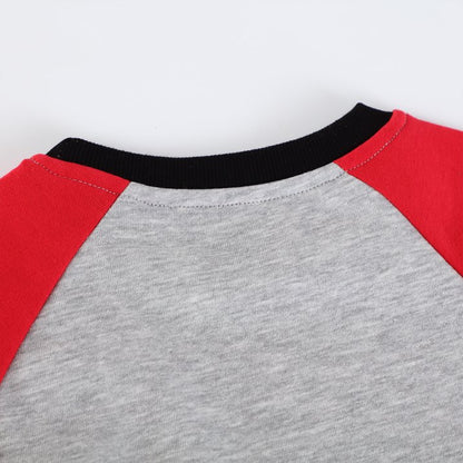 HILEELANG Toddler Boy(2-7Y) Raglan Sleeve Sweatshirt with Excavator Print – Cute Construction Pullover Top for Fall