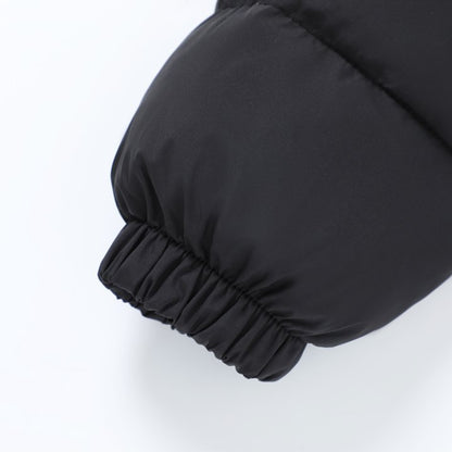 HILEELANG Toddler Boy Girl BlackPuffer Jacket Coat Hood Mid Length Light Weight Warm Padded Winter Outwear Clothes