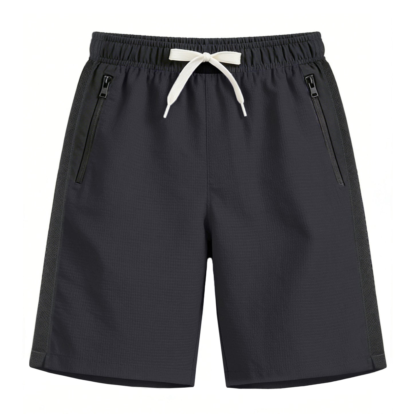 HILEELANG 5-15T Boys 2-Pack Quick Dry Athletic Sweat Shorts, Elastic Waist Active Shorts with Zipper Pockets for Kids Youth