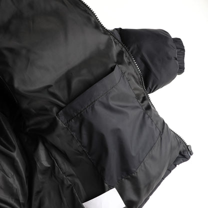 HILEELANG 6-16Y Girls Black Outerwear Coat, Hooded Short Puffer Jacket for Winter