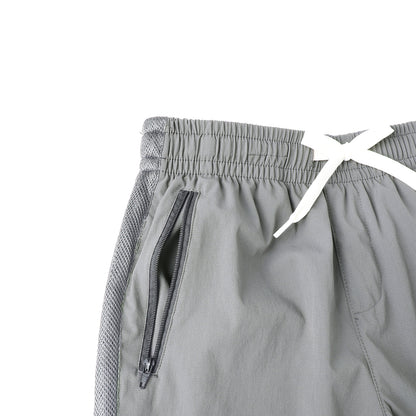 HILEELANG 5-15T Boys 2-Pack Quick Dry Athletic Sweat Shorts, Elastic Waist Active Shorts with Zipper Pockets for Kids Youth