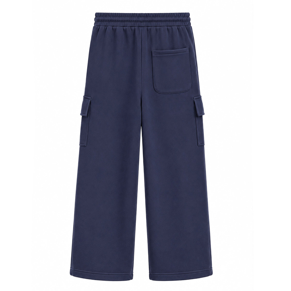 HILEELANG Big Boys Girls Navy Wide Leg Cargo Sweatpants Fleece Pants