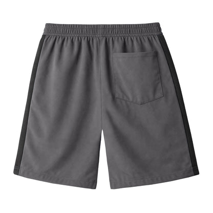 HILEELANG 5-15T Boys 2-Pack Quick Dry Athletic Sweat Shorts, Elastic Waist Active Shorts with Zipper Pockets for Kids Youth