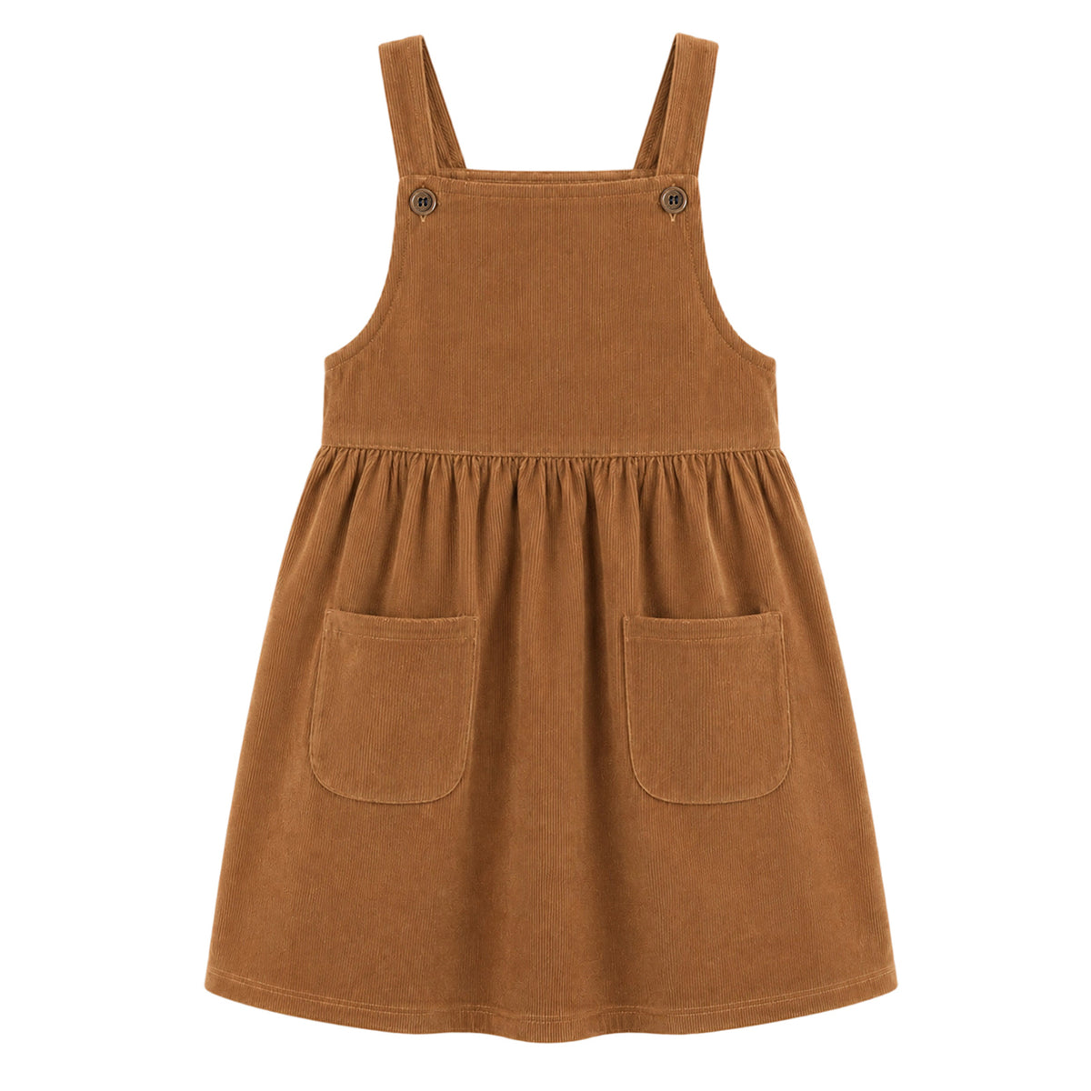 HILEELANG Toddler Corduroy Overall Dress, Single Piece
