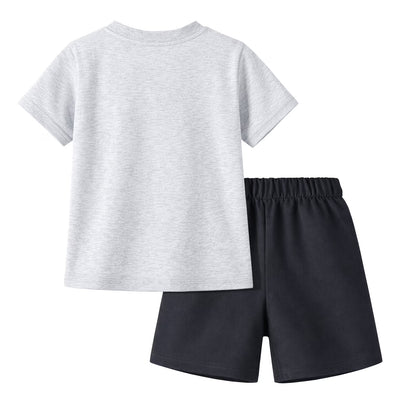 HILEELANG Toddler Boys 100% Cotton Sports Bunny Basketball Short Set, Sizes