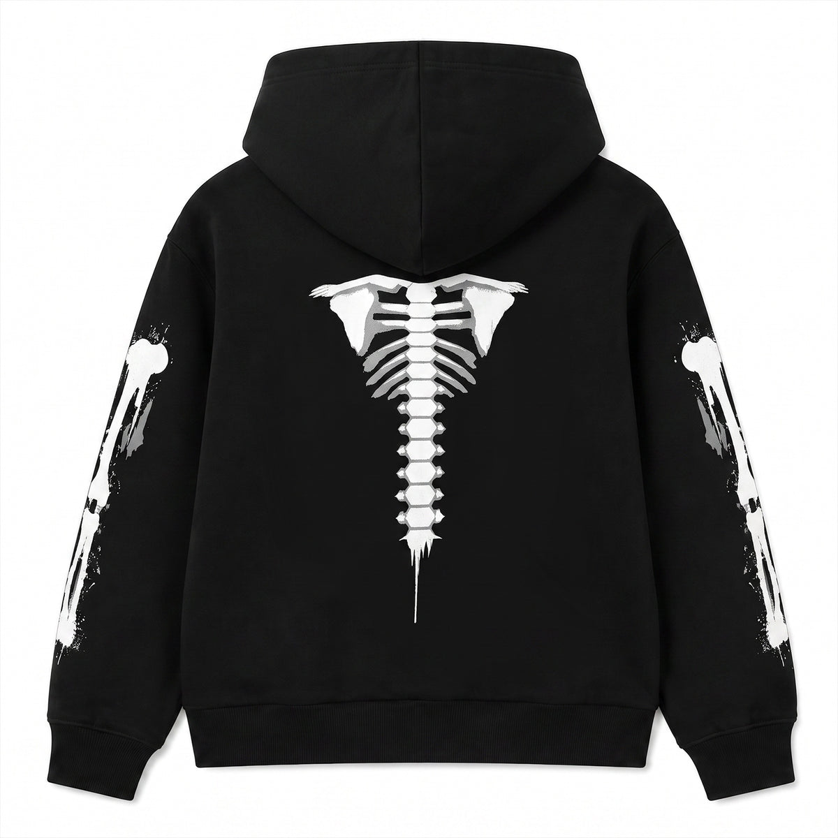 HILEELANG Kids Neon Skeleton Double Print Hoodie, Boys Girls