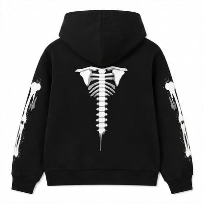 HILEELANG Kids Neon Skeleton Double Print Hoodie, Boys Girls