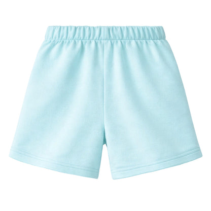 HILEELANG Toddler Girl' Cotton Shorts 2-Pack with Pockets, Grey/purple