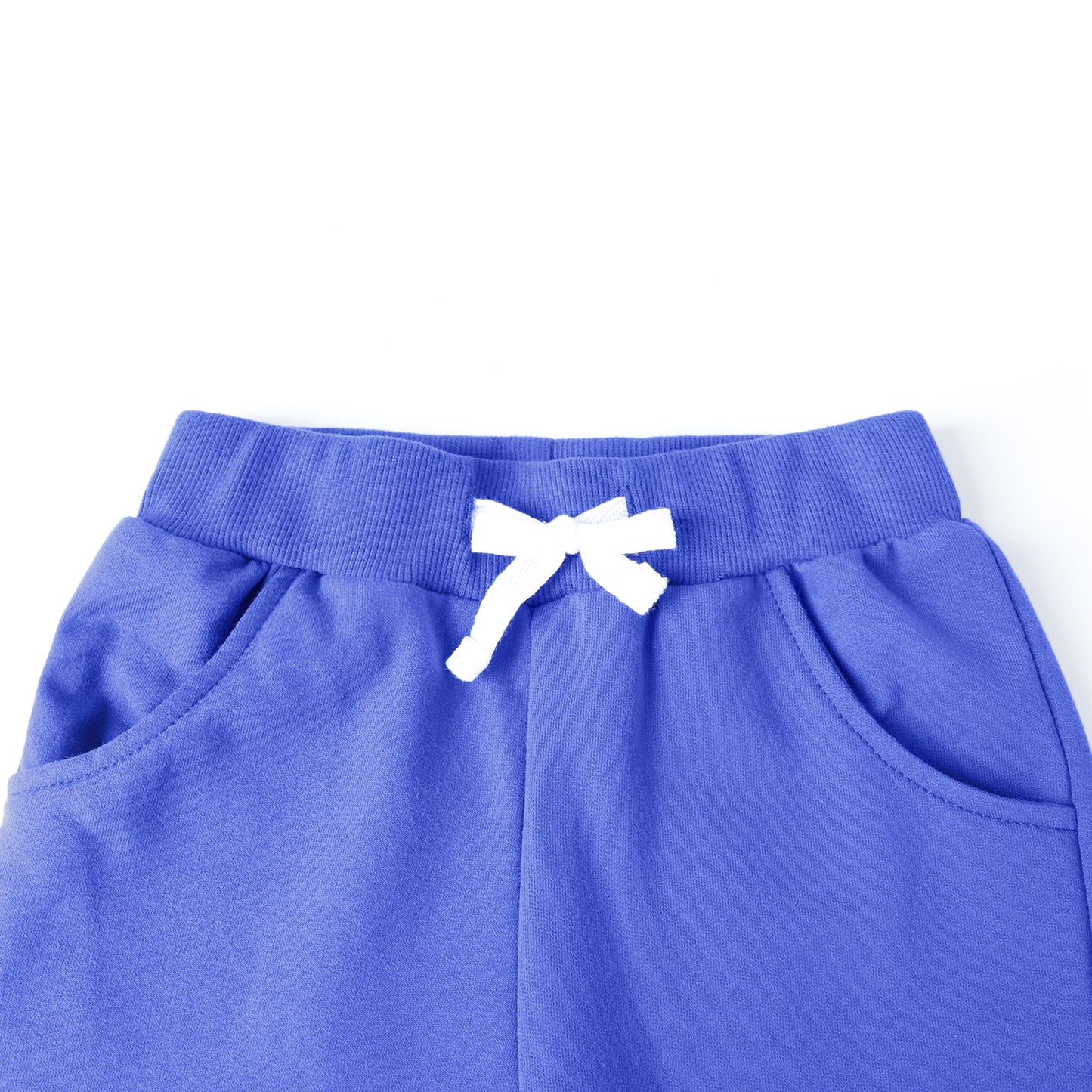 HILEELANG Toddler Boys' Cotton Shorts 3-Pack with Pockets, Grey/Green/Blue