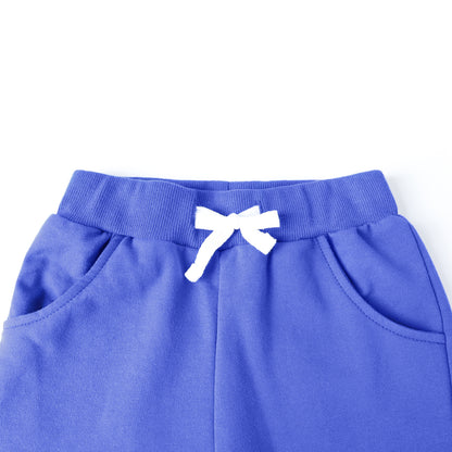 HILEELANG Toddler Boys' Cotton Shorts 3-Pack with Pockets, Grey/Green/Blue