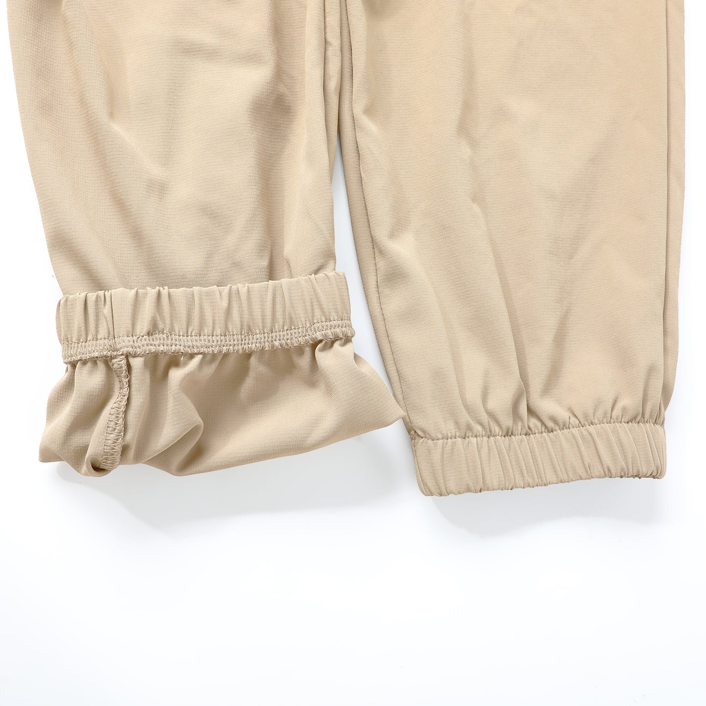 HILEELANG Kids Quick-Dry Jogger Pants Lightweight 4-Way Stretch Outdoor Pants for Boys & Girls khaki – Zipper Pocket Style