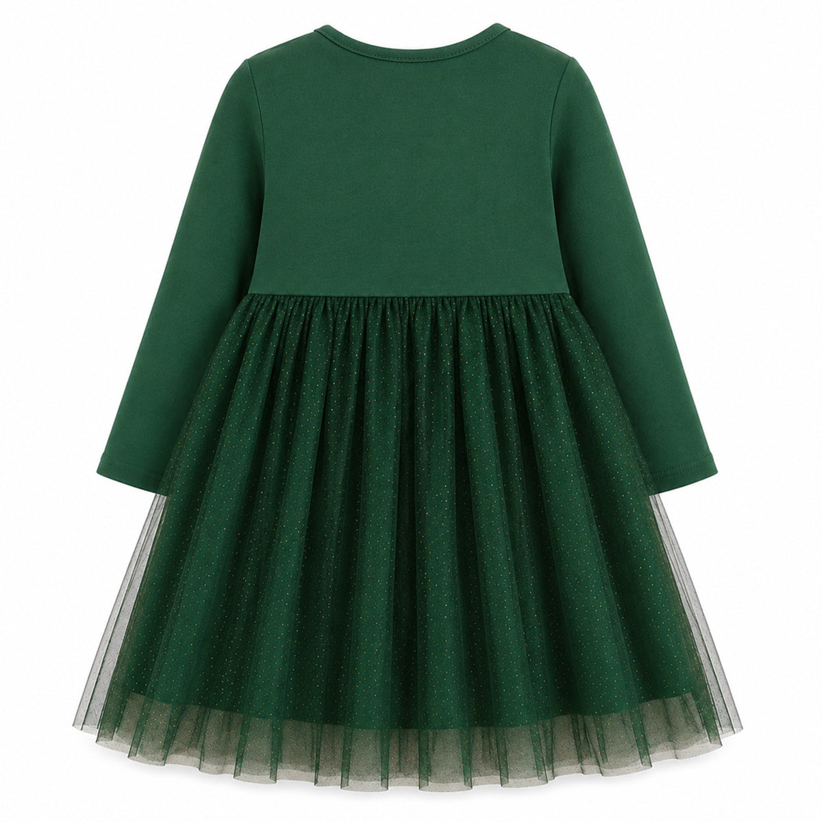HILEELANG Toddler Fox Pocket Sparkle Tulle Dress, Single Piece
