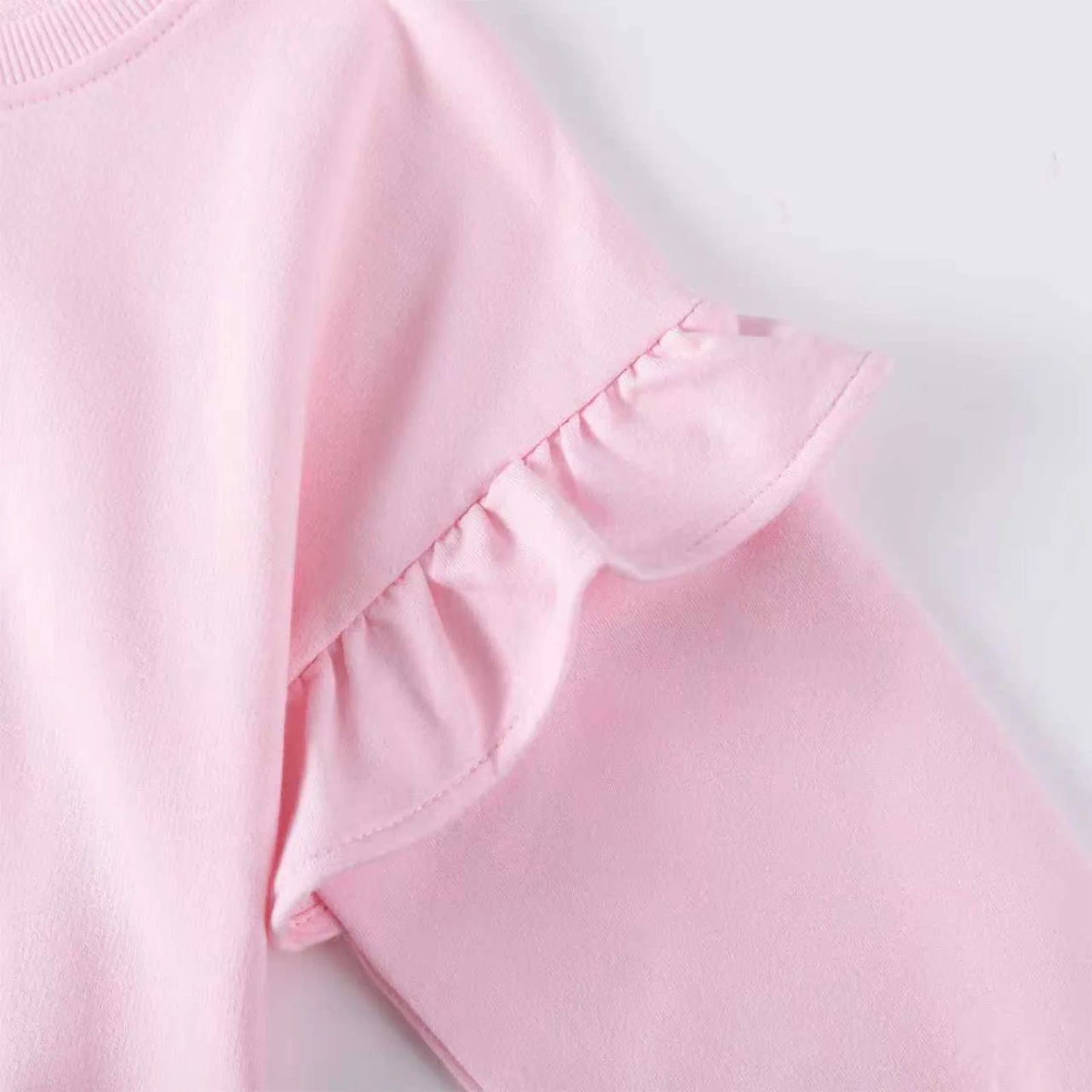 HILEELANG Toddler Girl Sweatshirt and Leggings Set（Age:2-7Y) – Lotus leaf Long Sleeve Pink Fairy Dance Pullover and Brown Pants, Fall Winter for Kids