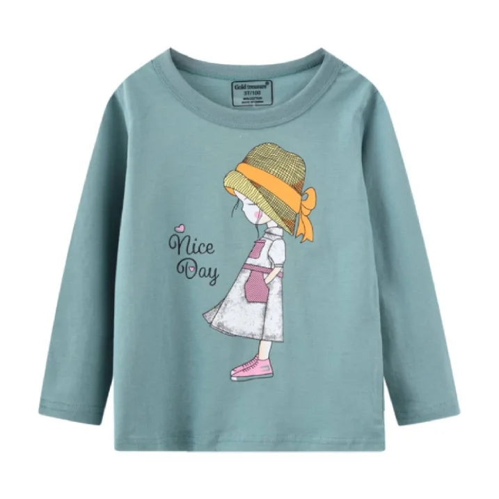 HILEELANG Toddler Girls' Long-Sleeve Tshirts Cotton Jersey Tunic T-Shirts Graphic Winter Casual Crewneck Yellow White Tunic Tops Tee Shirts Sets 3 Pack