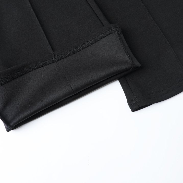 HILEELANG Girls Flare Pants Stretch Sweatpants Pull On with Pockets Black