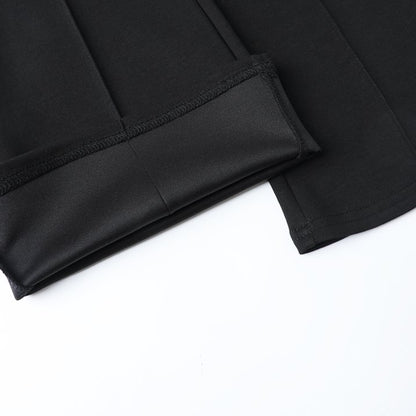 HILEELANG Girls Flare Pants Stretch Sweatpants Pull On with Pockets Black