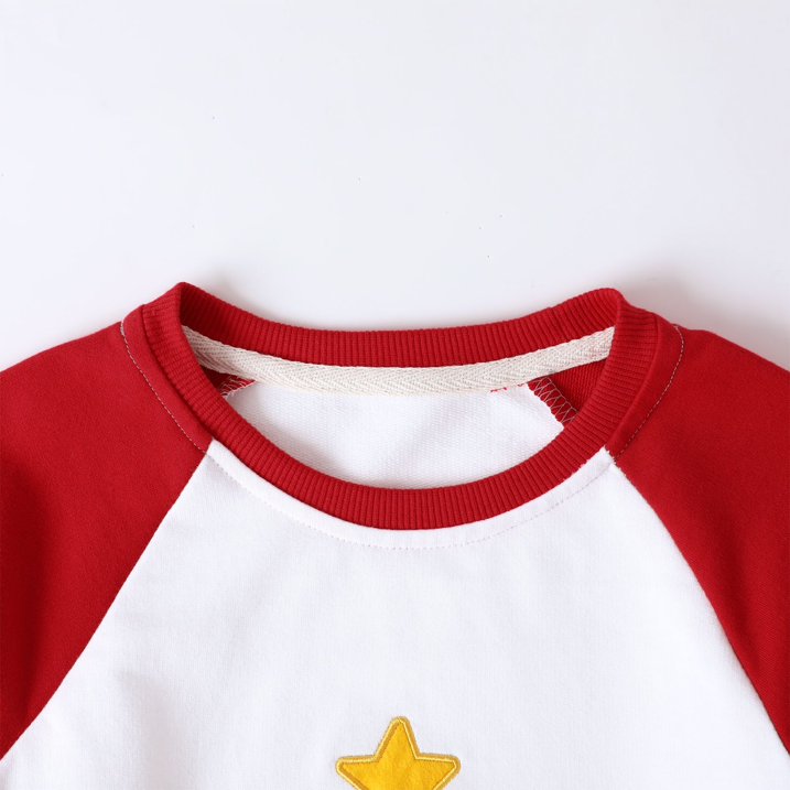 HILEELANG Kids Christmas Sweatshirt, Cotton Pullover Top with Christmas Tree Appliqué, Unisex Holiday Long Sleeve Shirt for Toddler Boys Girls