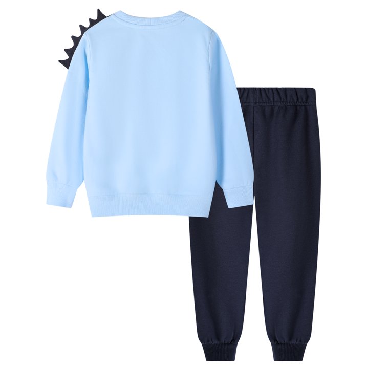 HILEELANG Toddler Boy(2-7Y) Pants Set Light Blue Dinosaur Sweatshirt Joggers Sweatsuit Winter Playwear Outfits Clothing Sets 2pc