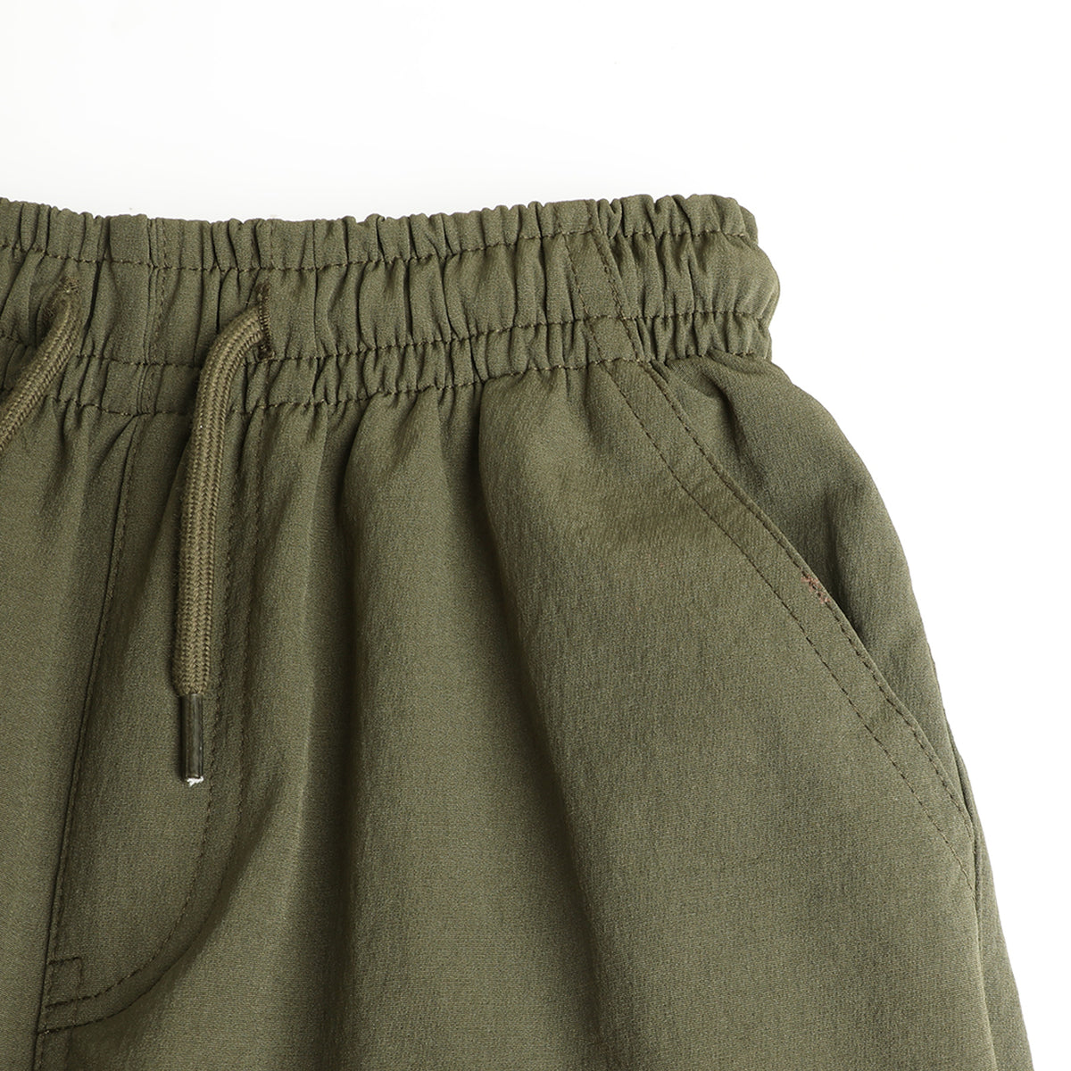 HILEELANG Olive Kids Double Pocket Cargo Sweatpants Jogger Pants, Single Piece