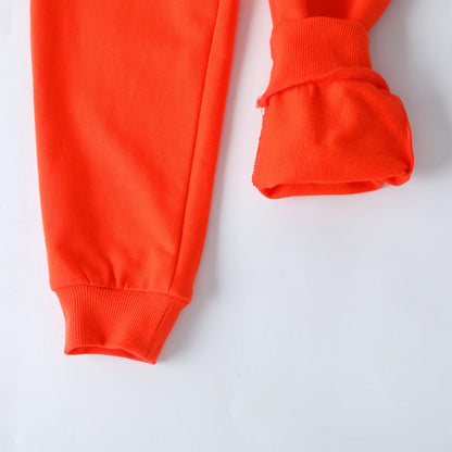 HILEELANG Toddler Girls' Jogger Pants 3-Pack Pull on Cotton French Terry Solid Adjust Black Red Purple Ruffle Pocket SweatPants 2Y