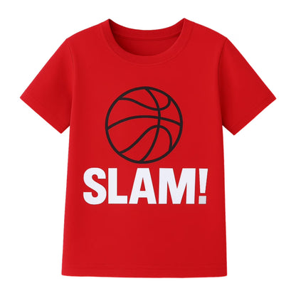 HILEELANG 4-13 Little/Big Boys Red/Navy/Gray Sports Action Graphic 100% Cotton 3-Pack Short Sleeve T-Shirt