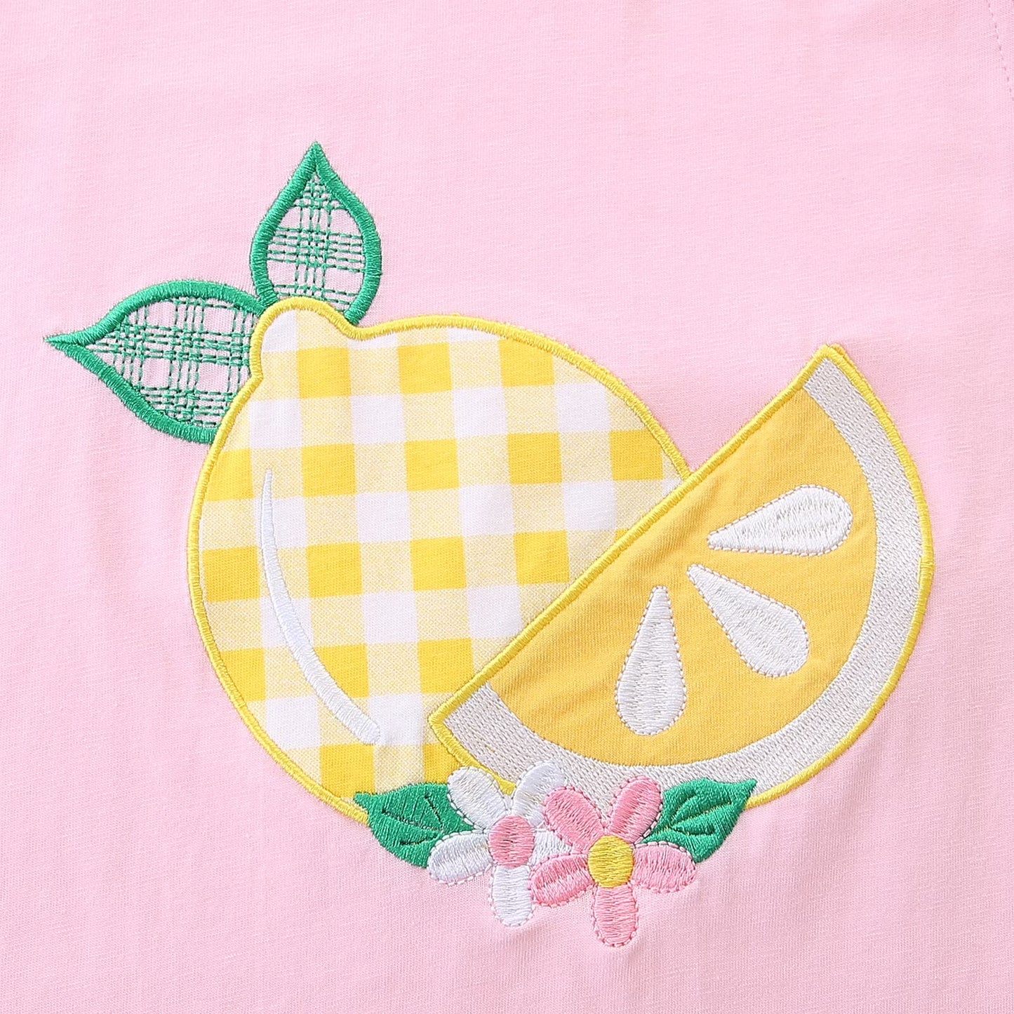 HILEELANG Toddler Girl Summer Short Clothes Sets Outfits Cotton Pink Lemon Tee Shirts Shorts Playwear 2T