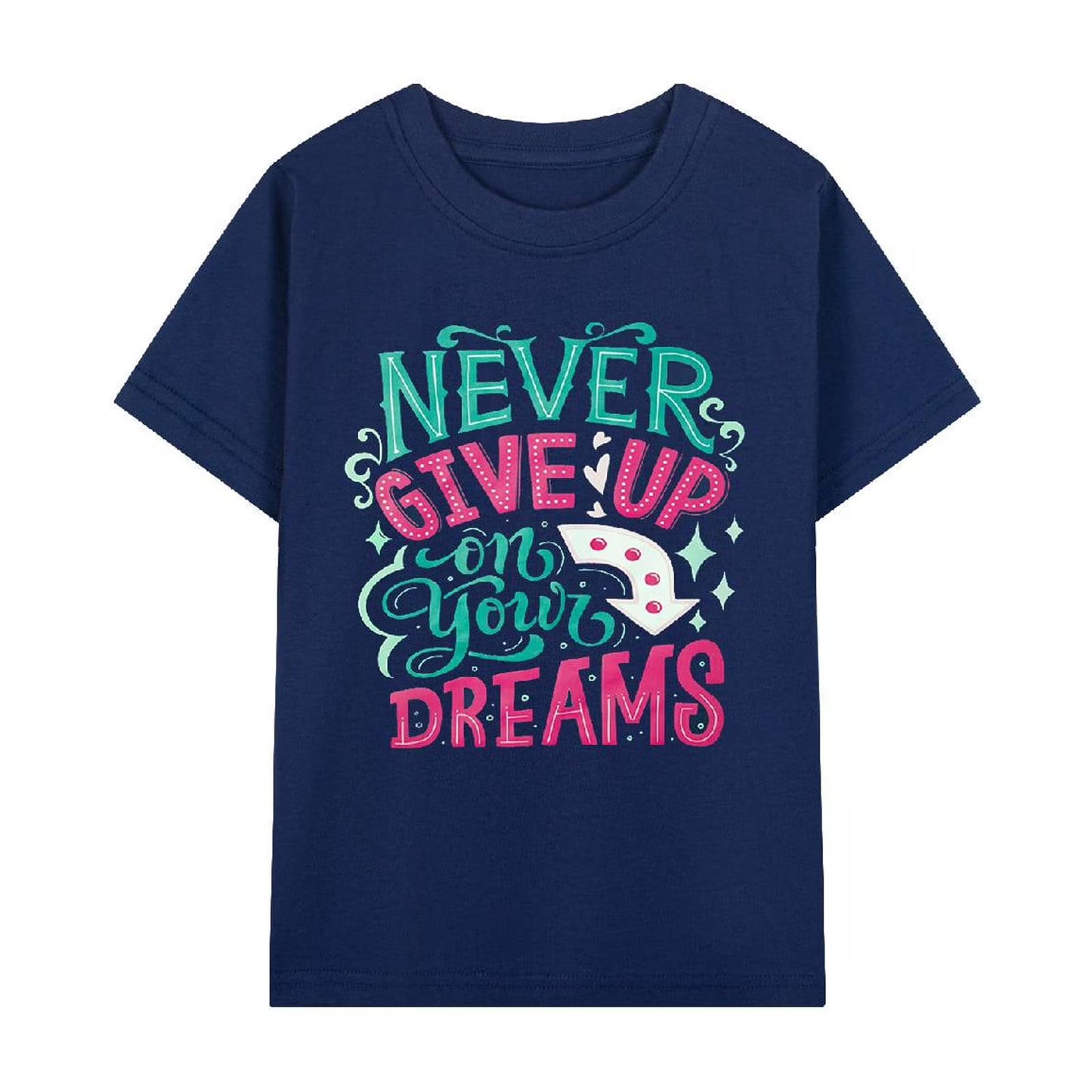 HILEELANG Little Girls' Short Sleeve Tee Shirt Cotton Casual Crewneck Butterfly Graphic Tops T-Shirts Black White Green 3 Packs
