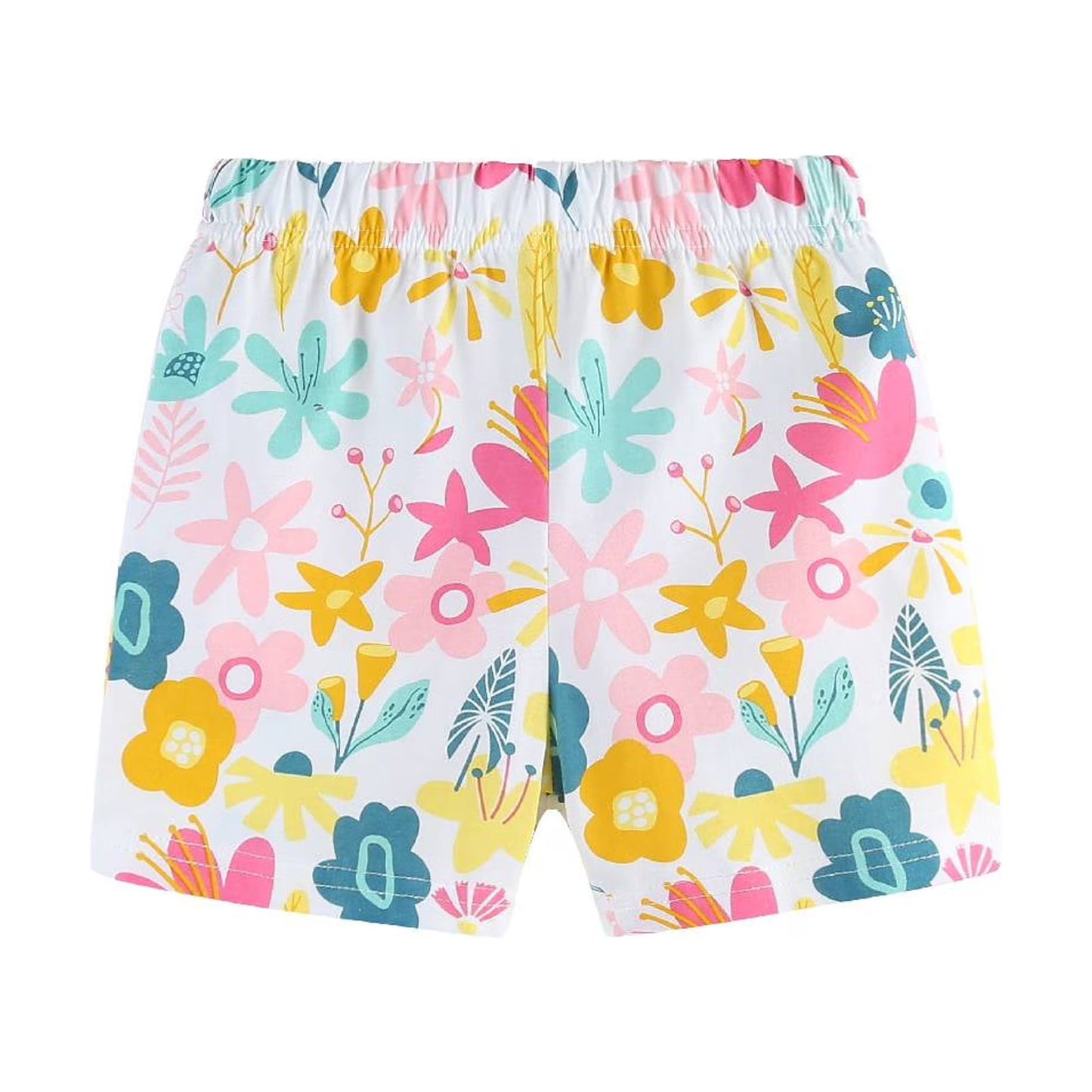 HILEELANG Toddler Girl Summer Short Sets Outfits Cotton CrewNeck Yellow Fox Short Sleeve Playwear 2PC Sets 2T