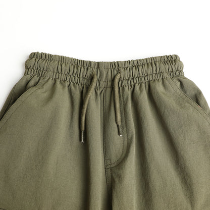 HILEELANG Olive Kids Double Pocket Cargo Sweatpants Jogger Pants, Single Piece