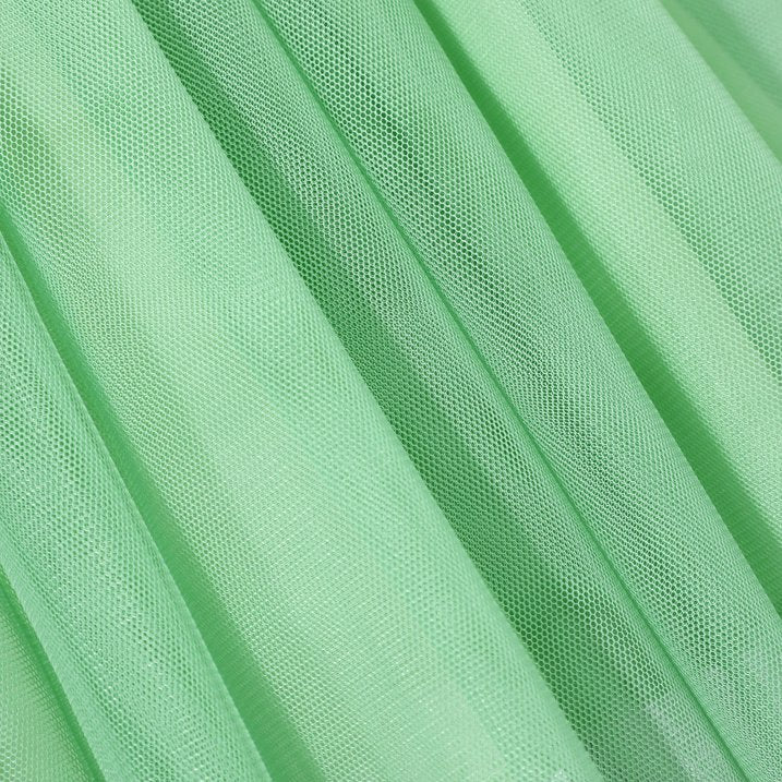 HILEELANG Toddler Little Girls Mint Green Tulle Dress, Floral Embroidered Flutter Sleeve Summer Party Dress