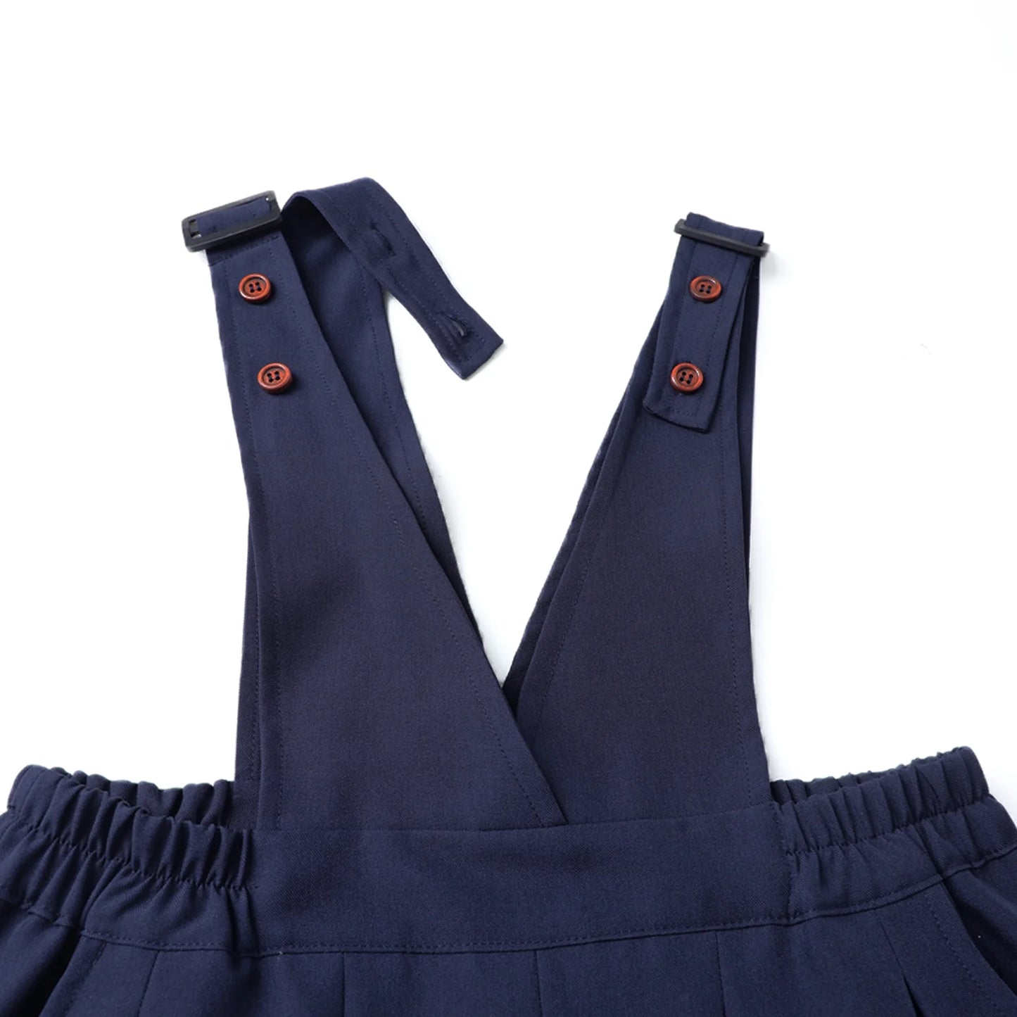 HILEELANG Girls School Uniform Jumper Dress, Adjustable Strap Pinafore Dress with Pockets for Little Big Girls 4-13Y Navy