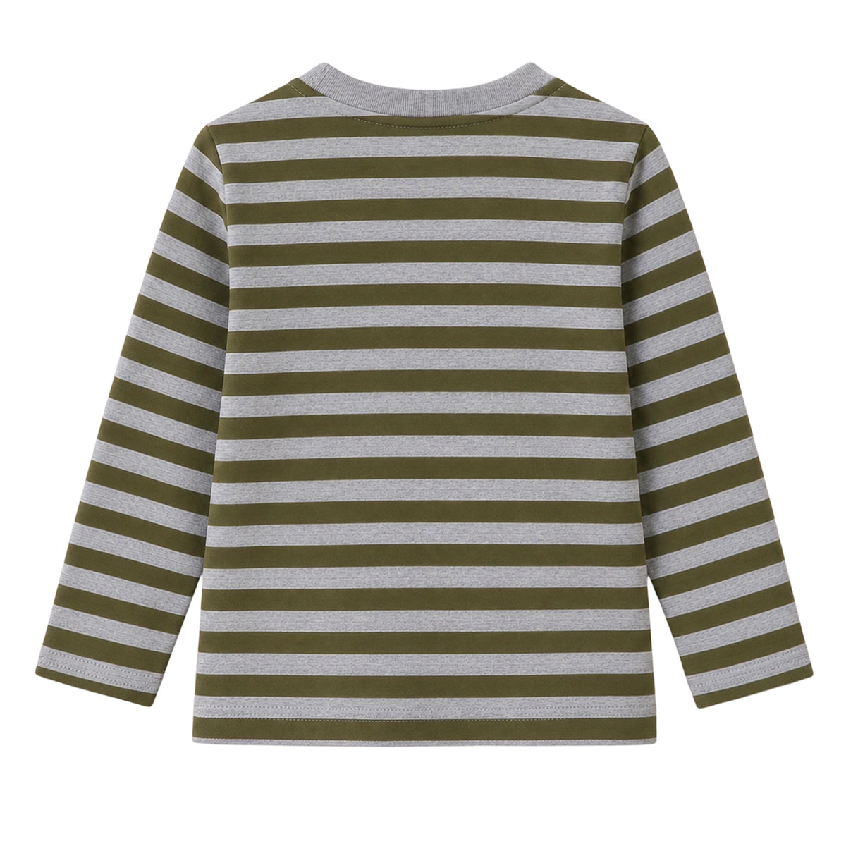 HILEELANG Boys Long Sleeve Shirts 3 Pack Cotton Tee Shirts Green Mix