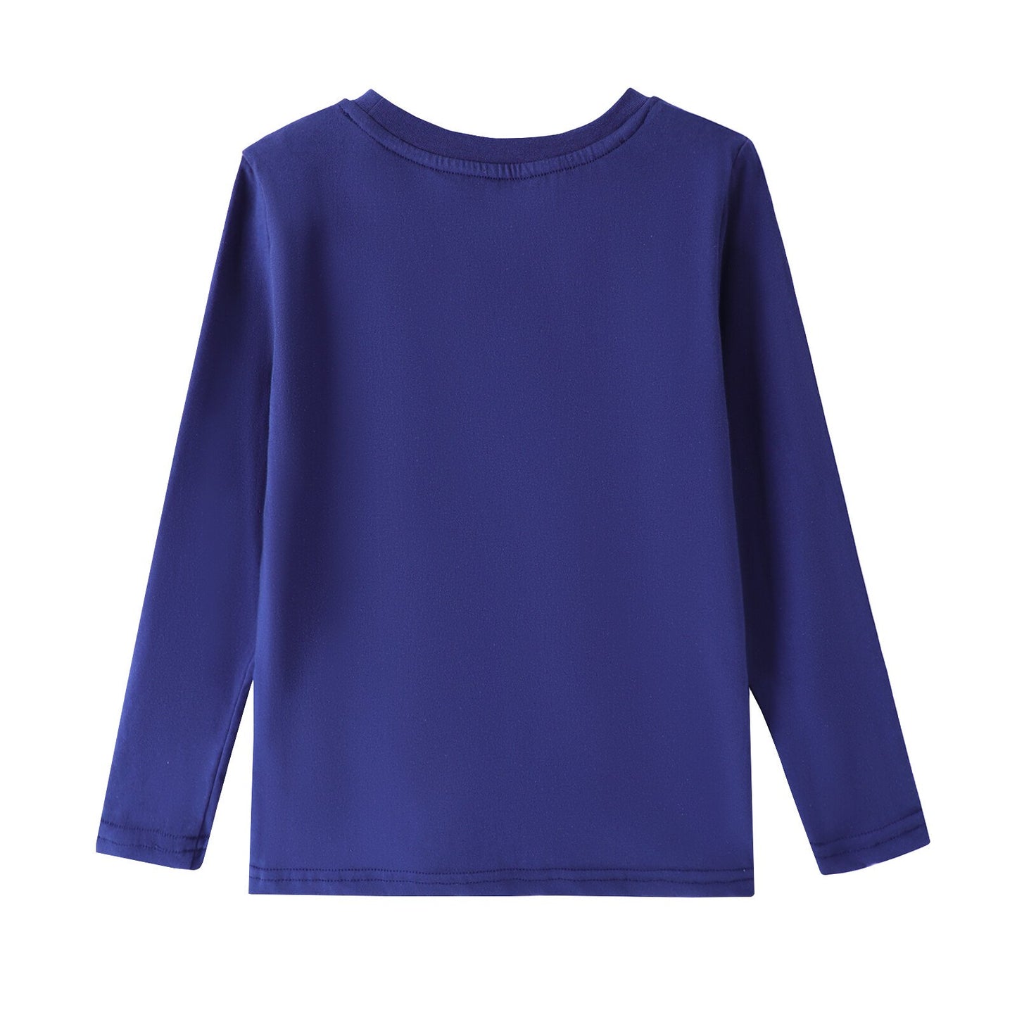 HILEELANG Girls 100% Cotton Long Sleeve T-Shirt 4-Pack, Purple Stripe Navy Pink White, Casual Everyday Tops
