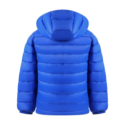 HILEELANG Toddle Boy（3-10Y) Winter Hooded Puffer Jackets Coats Light Weight Outerwear Royal Blue