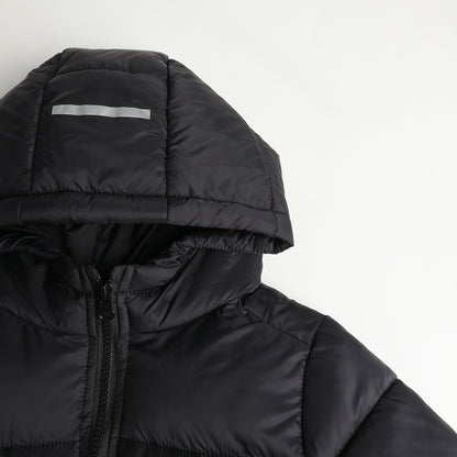 HILEELANG Kids Hooded Lightweight Puffer Jacket, ILEELANG Boys Girls Warm Quilted Winter Coat Dark Gray