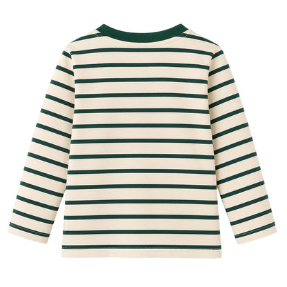 HILEELANG Boys Long Sleeve Shirts 3 Pack Cotton Tee Shirts Forest Mix