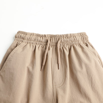 HILEELANG Khaki Kids Double Pocket Cargo Sweatpants Jogger Pants, Single Piece