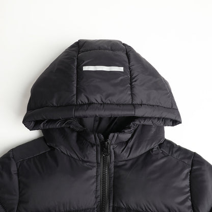 HILEELANG Kids Hooded Lightweight Puffer Jacket, ILEELANG Boys Girls Warm Quilted Winter Coat Dark Gray