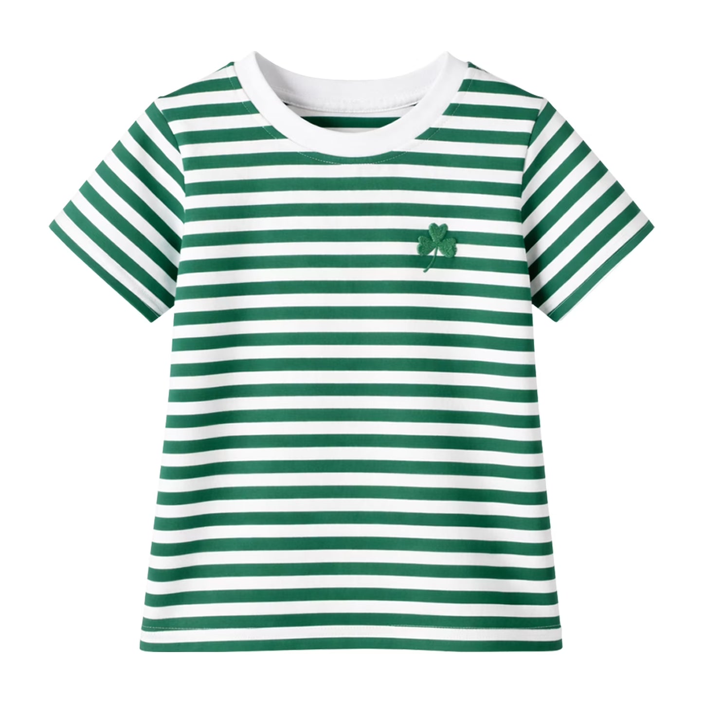 HILEELANG Toddler Boys 100% Cotton Stripe Shamrock Short Set