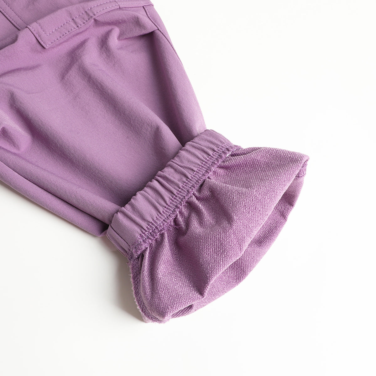 HILEELANG Purple Kids Double Pocket Cargo Sweatpants Jogger Pants, Single Piece
